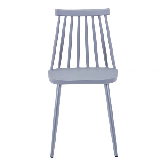 Τραπεζαρία Elijah-Aurora I pakoworld σετ 3τεμ pp σε λευκή-γκρι απόχρωση Φ60x74εκ