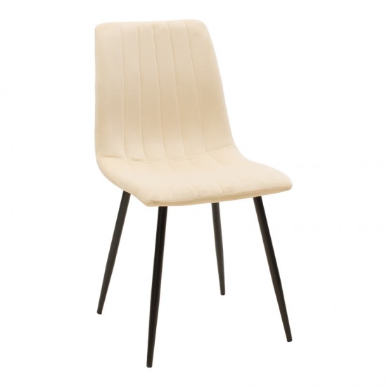 Τραπεζαρία Natali-Noor pakoworld σετ 5τεμ  MDF λευκό-μπεζ-πόδια φυσικό 120x80x76εκ