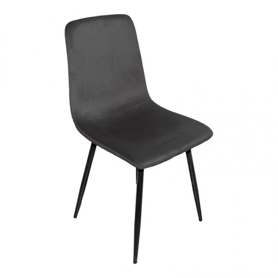 Τραπεζαρία Balou-Grato pakoworld σετ 5τεμ μαύρο Φ120x73εκ