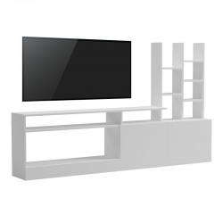 Σύνθετο σαλονιού Seruno pakoworld σε λευκή απόχρωση 170x25x100εκ