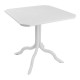 Τραπέζι Icon  pakoworld PP σε λευκή απόχρωση 80x80x74.5εκ