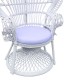Πολυθρόνα Dorothy Inart με λευκό μαξιλάρι-λευκό rattan 115x57x150εκ Πολυθρόνα Dorothy Inart με λευκό μαξιλάρι-λευκό rattan 115x57x150εκ