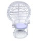Πολυθρόνα Dorothy Inart με λευκό μαξιλάρι-λευκό rattan 115x57x150εκ Πολυθρόνα Dorothy Inart με λευκό μαξιλάρι-λευκό rattan 115x57x150εκ