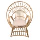 Πολυθρόνα Boloni Inart με μπεζ μαξιλάρι-φυσικό rattan 100x67x120εκ Πολυθρόνα Boloni Inart με μπεζ μαξιλάρι-φυσικό rattan 100x67x120εκ
