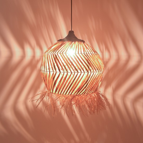 Φωτιστικό οροφής Koronse Inart sisal σε φυσικό χρώμα Φ55x68εκ Φωτιστικό οροφής Koronse Inart sisal σε φυσικό χρώμα Φ55x68εκ