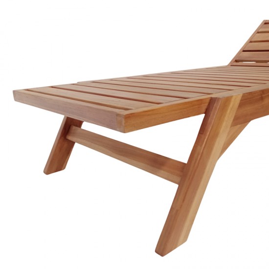 Ξαπλώστρα Melop pakoworld teak ξύλο σε φυσική απόχρωση 200x70x35εκ Ξαπλώστρα Melop pakoworld teak ξύλο σε φυσική απόχρωση 200x70x35εκ
