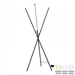 Φωτιστικό δαπέδου Loly pakoworld led μέταλλο σε μαύρη απόχρωση 40x40x145εκ