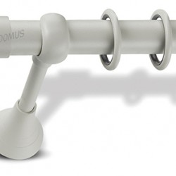 Domus Μεταλλικό Κουρτινόξυλο Φ25mm   Iris Μονό 160cm No30 Πάγος-No 34 Ροζ/Ice-Pink