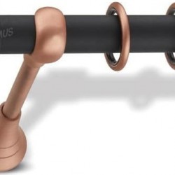 Domus Μεταλλικό Κουρτινόξυλο Φ25mm  Δάφνη Μονό 180cm Μαύρο Οπάκο / Χαλκός