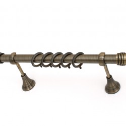 Best Design Μεταλλικό Κουρτινόξυλο No65 Μονό Φ25mm 160cm Αντικέ B065