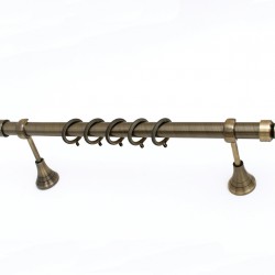Best Design Μεταλλικό Κουρτινόξυλο No66 Μονό Φ25mm 160cm Αντικέ B066