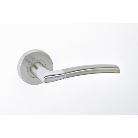 Best Πόμολο πόρτας 1105 Aluminium Ζεύγος Ροζέτα Νίκελ Ματ/Χρώμιο