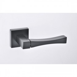 Best Πόμολο πόρτας 1005 Aluminium Zamak Ζεύγος Ροζέτα Μαύρο Ματ