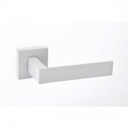 Best Πόμολο πόρτας 21 Aluminium Zamak Ζεύγος Ροζέτα Ral 9010 Λευκό 