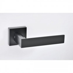 Best Πόμολο πόρτας 21 Aluminium Zamak Ζεύγος Ροζέτα Μαύρο Ματ
