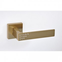 Best Πόμολο πόρτας 21SW Aluminium Zamak Ζεύγος Ροζέτα Ral Oro Ματ