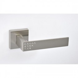 Best Πόμολο πόρτας 21SW  Aluminium Zamak  Ζεύγος Ροζέτα Νίκελ Ματ