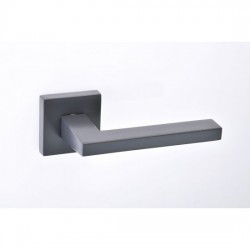 Best Πόμολο πόρτας 22 Aluminium Zamak Ζεύγος Ροζέτα Ral 7015 Ματ