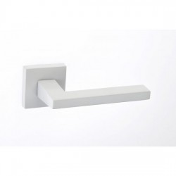 Best Πόμολο πόρτας 22 Aluminium Zamak Ζεύγος Ροζέτα Ral 9010 Λευκό 