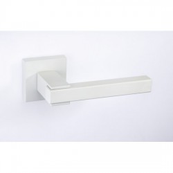 Best Πόμολο πόρτας 521Aluminium Zamak Ζεύγος Ροζέτα Ral 9010 Λευκό 