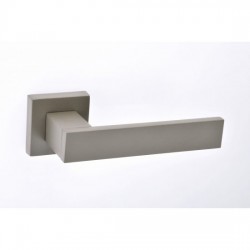 Best Πόμολο πόρτας 23 Aluminium Zamak  Ζεύγος Ροζέτα Νίκελ Ματ
