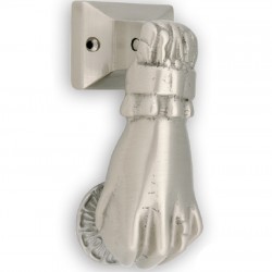 Best Design Ορειχάλκινο Ρόπτρο Πόρτας Εισόδου 120mm x 50mm Νίκελ Ματ