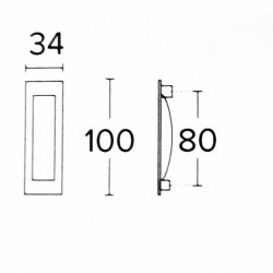 Convex Χούφτα Ανασυρώμενου Κουφώματος Convex 1555PS σε Ματ Μαύρο 