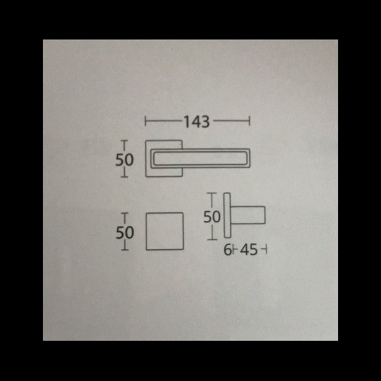 Convex Πόμολο Πόρτας Ροζέτα 2185 Ζεύγος Λευκό Ματ/Μπετόν