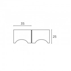 Convex Μπούλ εξώθυρας 787Ζ σε Ματ Νίκελ Ζεύγος Φ25mm