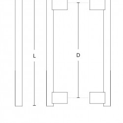 Convex Λαβή Εξώθυρας 1167 Inox 1000mm (Ζέυγος)