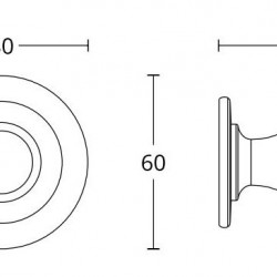 Convex Μπούλ εξώθυρας 469 σε Ματ Αντικέ Φ80mm