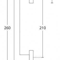 Convex Λαβή Εξώπορτας 865 Μαύρο Ματ 260mm (Τεμάχιο)