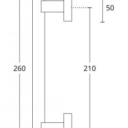 Convex Λαβή Εξώθυρας 895 Χρυσό Ματ 260mm