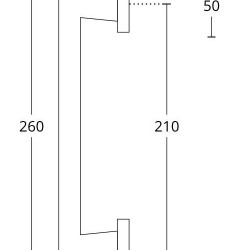 Convex Λαβή Εξώπορτας 925 Νίκελ Ματ 260mm (Τεμάχιο)