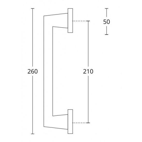 Convex Λαβή Εξώπορτας 925 Νίκελ Ματ 260mm (Τεμάχιο)