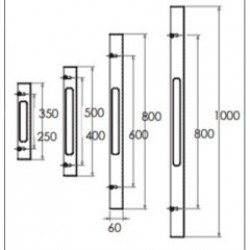 Convex Λαβή Εξώθυρας 1317 Inox 500mm (Τεμάχιο)