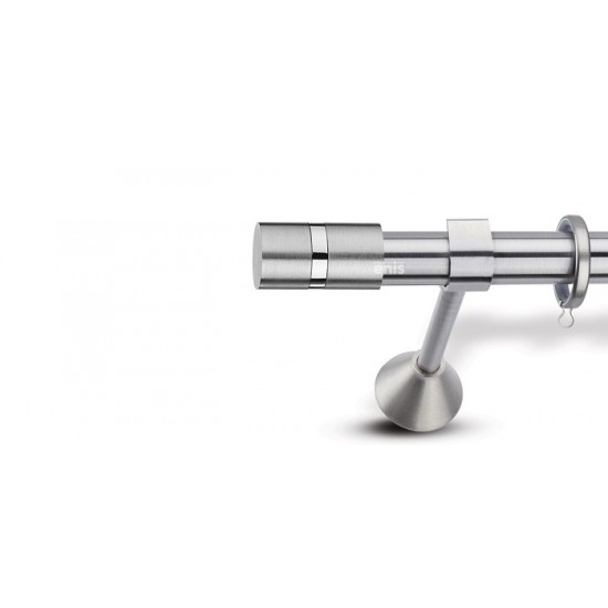 Domus Μεταλλικό Κουρτινόξυλο Φ25mm Σύμη Μονό 160cm p13-6275-3 Νίκελ Ματ -Χρώμιο Domus Μεταλλικό Κουρτινόξυλο Φ25mm Σύμη Μονό 160cm p13-6275-3 Νίκελ Ματ -Χρώμιο