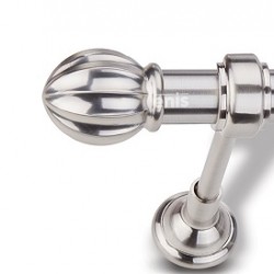 Domus Enis  Μεταλλικό Κουρτινόξυλο Φ25mm Prestige Μονό 160cm p7-577581-3 Νίκελ Ματ 