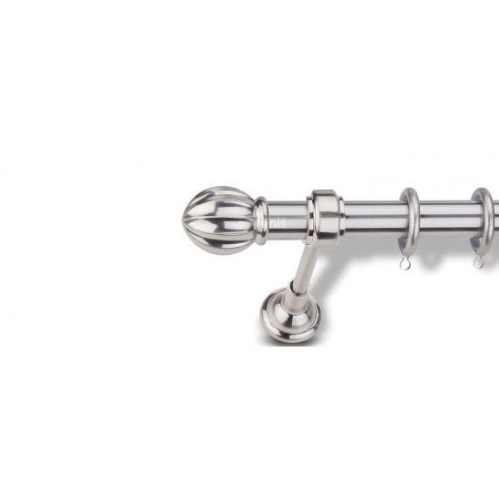 Domus Μεταλλικό Κουρτινόξυλο Φ25mm Prestige Μονό 160cm p7-577581-3 Νίκελ Ματ Domus Μεταλλικό Κουρτινόξυλο Φ25mm Prestige Μονό 160cm p7-577581-3 Νίκελ Ματ