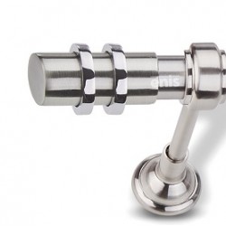 Domus Enis  Μεταλλικό Κουρτινόξυλο Φ25mm Queen Μονό 160cm p7-577595-1 Νίκελ Ματ 