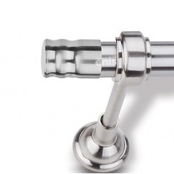 Domus Enis  Μεταλλικό Κουρτινόξυλο Φ25mm Sense Μονό 160cm p8-577580-2 Νίκελ Ματ 