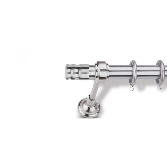 Domus Μεταλλικό Κουρτινόξυλο Φ25mm Sense Μονό 160cm p8-577580-2 Νίκελ Ματ Domus Μεταλλικό Κουρτινόξυλο Φ25mm Sense Μονό 160cm p8-577580-2 Νίκελ Ματ