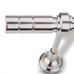 Domus Enis  Μεταλλικό Κουρτινόξυλο Φ25mm Real Μονό 160cm p8-577586-5 Νίκελ Ματ 