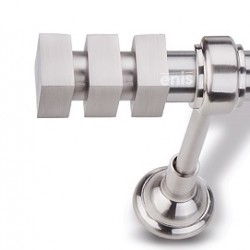 Domus Enis  Μεταλλικό Κουρτινόξυλο Φ25mm Style Μονό 160cm p8-577589-4 Νίκελ Ματ 