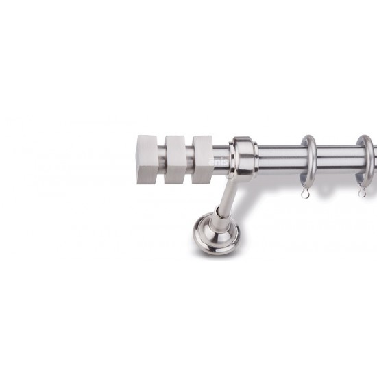 Domus Μεταλλικό Κουρτινόξυλο Φ25mm Style Μονό 160cm p8-577589-4 Νίκελ Ματ Domus Μεταλλικό Κουρτινόξυλο Φ25mm Style Μονό 160cm p8-577589-4 Νίκελ Ματ