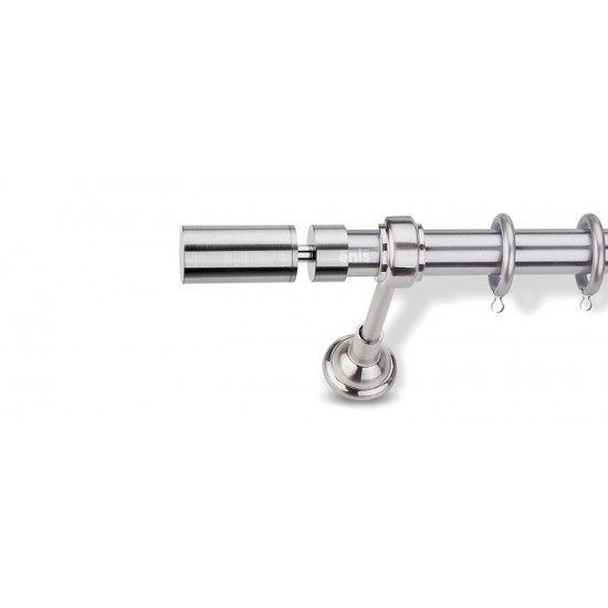 Domus Μεταλλικό Κουρτινόξυλο Φ25mm Prime Μονό 160cm p8-1282-1 Νίκελ Ματ Domus Μεταλλικό Κουρτινόξυλο Φ25mm Prime Μονό 160cm p8-1282-1 Νίκελ Ματ