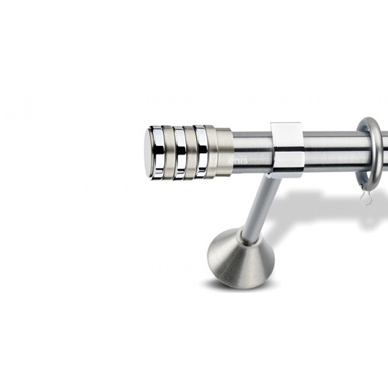 Domus Enis Μεταλλικό Κουρτινόξυλο Φ25mm A15 Μονό 160cm p17-57A7689-1 Νίκελ Ματ Domus Enis Μεταλλικό Κουρτινόξυλο Φ25mm A15 Μονό 160cm p17-57A7689-1 Νίκελ Ματ
