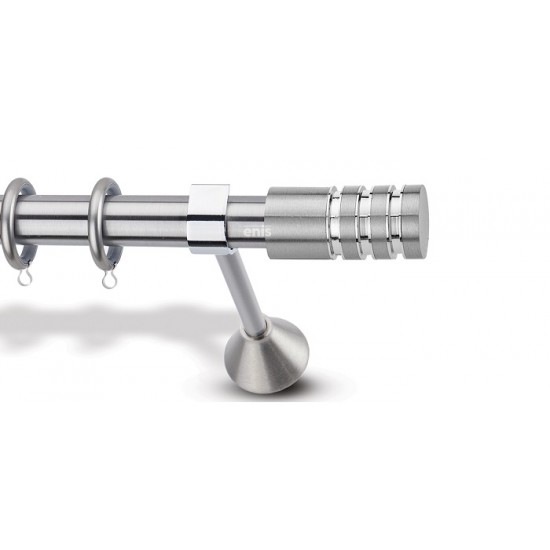 Domus Μεταλλικό Κουρτινόξυλο Φ25mm A5 Μονό 160cm p11-9262-2 Νίκελ Ματ -Χρώμιο Domus Μεταλλικό Κουρτινόξυλο Φ25mm A5 Μονό 160cm p11-9262-2 Νίκελ Ματ -Χρώμιο