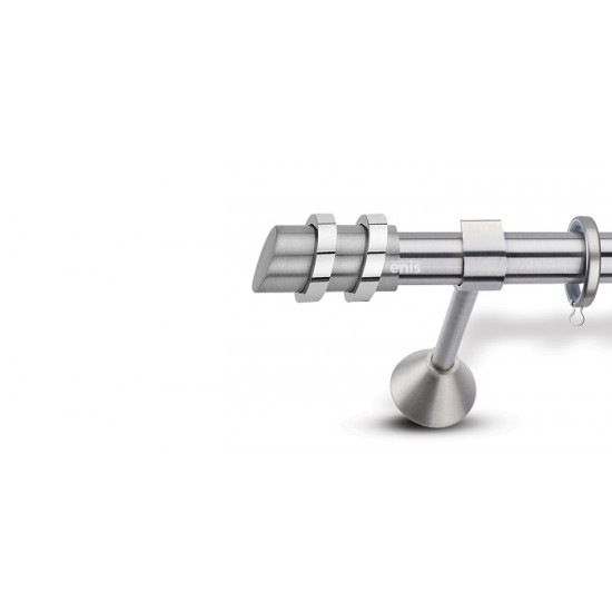 Domus Μεταλλικό Κουρτινόξυλο Φ25mm Δάφνη Μονό 160cm p12-9254-1 Νίκελ Ματ -Χρώμιο Domus Μεταλλικό Κουρτινόξυλο Φ25mm Δάφνη Μονό 160cm p12-9254-1 Νίκελ Ματ -Χρώμιο