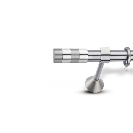 Domus Μεταλλικό Κουρτινόξυλο Φ25mm A4 Μονό 160cm p12-9275-3 Νίκελ Ματ -Χρώμιο Domus Μεταλλικό Κουρτινόξυλο Φ25mm A4 Μονό 160cm p12-9275-3 Νίκελ Ματ -Χρώμιο